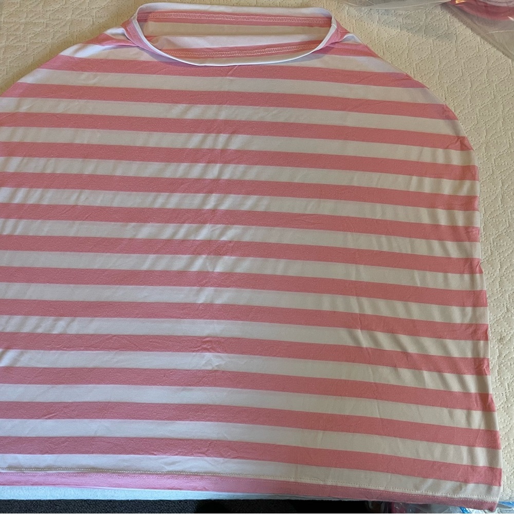 Nursing Cover-Up Pink and White Striped